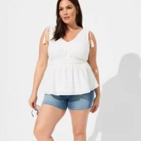 Torrid Window Pane V Neck Sleeveless Tank Top Womens Plus Size 4X NWT - Picture 1 of 12